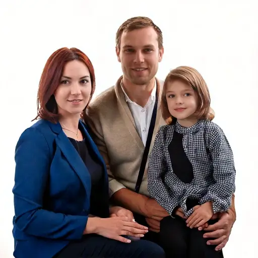 Familie mit Eltern und Kind